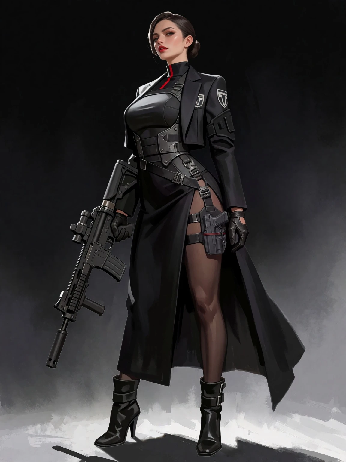 Black Tailored Military — Avatar Set