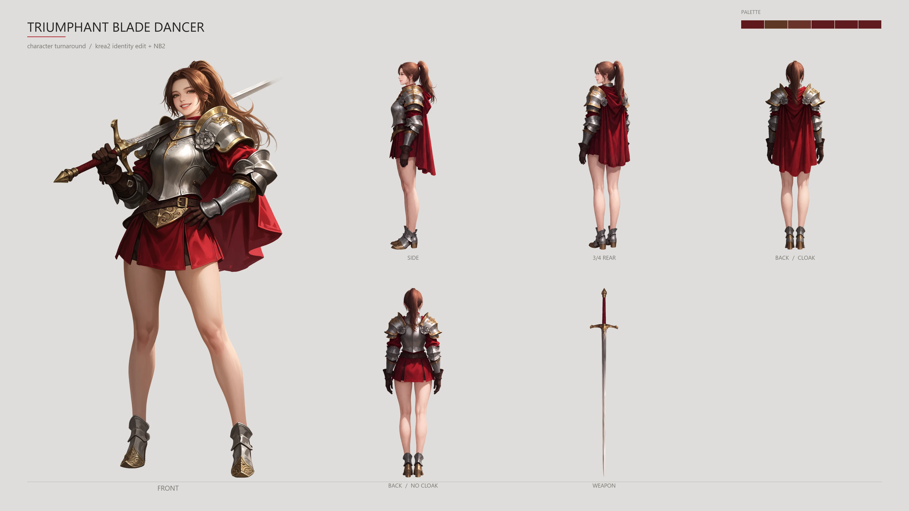 Triumphant Blade Dancer — Character Concept · Sheet-Maker Test
